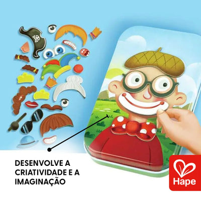 Jogo Magnético Infantil de Vestir Roupas e Criar Personagens 29 Peças | Hape
