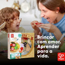 Kit Pizza Infantil de Madeira e Feltro para Cortar com Forno-Caixa | Hape