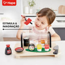 Kit Sushi Infantil de Madeira e Acessórios para Servir Criança | Hape