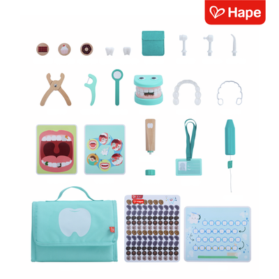 Kit Dentista Infantil 33 Peças com Escova e Dentes Interativos | Hape