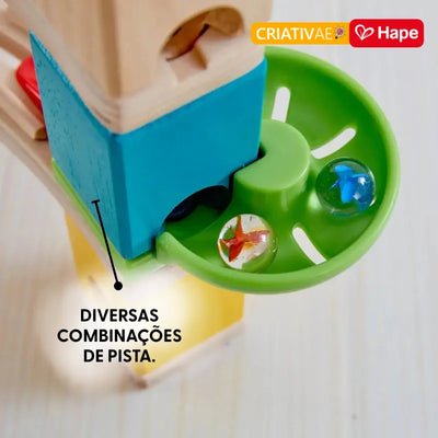Hape Quadrilla Cliffhanger Wooden Ball Run Blocks
