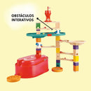 Conjunto de Blocos de Madeira Hape Quadrilla Stack Track para Corrida de Bolas