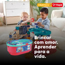 Conjunto de Blocos de Madeira Hape Quadrilla Stack Track para Corrida de Bolas