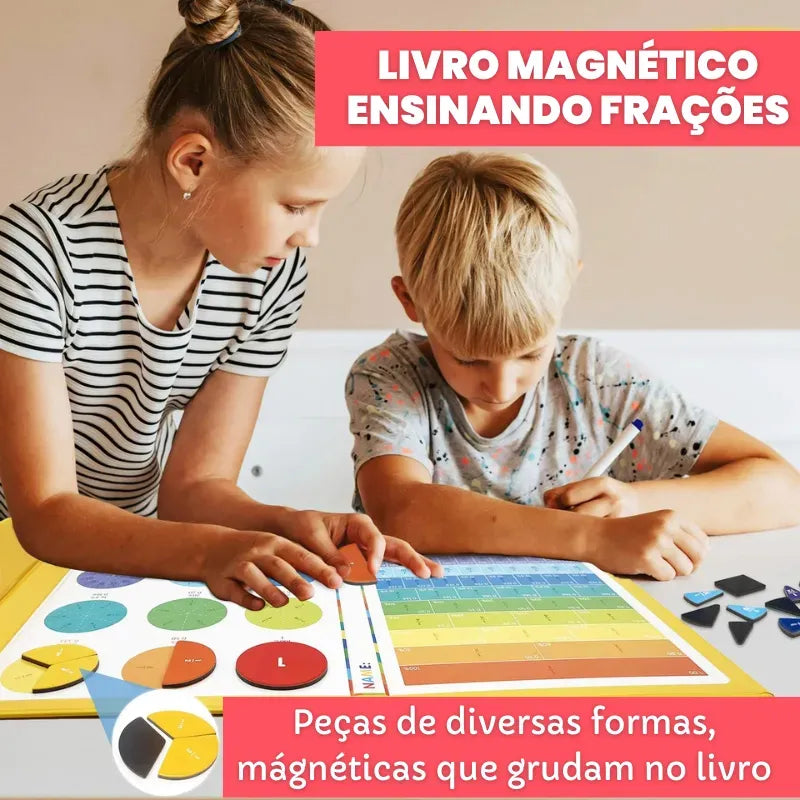 ivro Montessori Magnético de Frações – Aprendizado Visual e Educativo | CRIATIVAE
