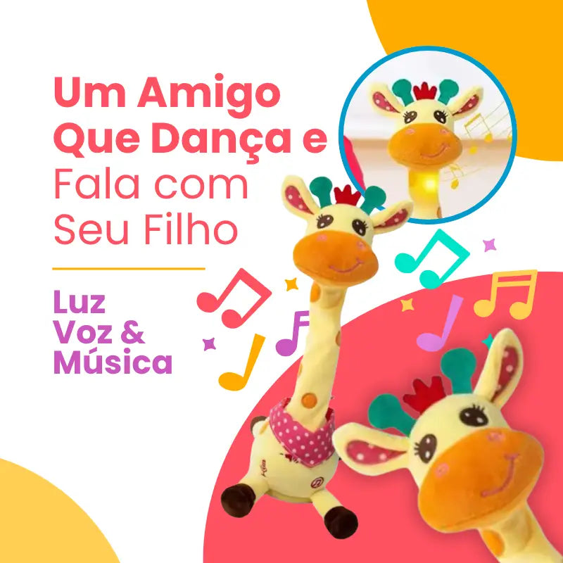 Girafa Dançante e Falante – Pelúcia Musical Interativa | CRIATIVAE