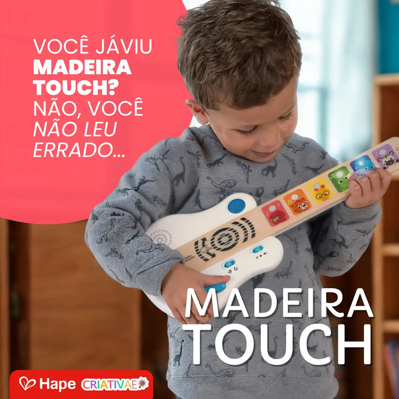Guitarra Infantil Brinquedo Musical Educativo de Madeira com Magic Touch – Hape Baby Einstein