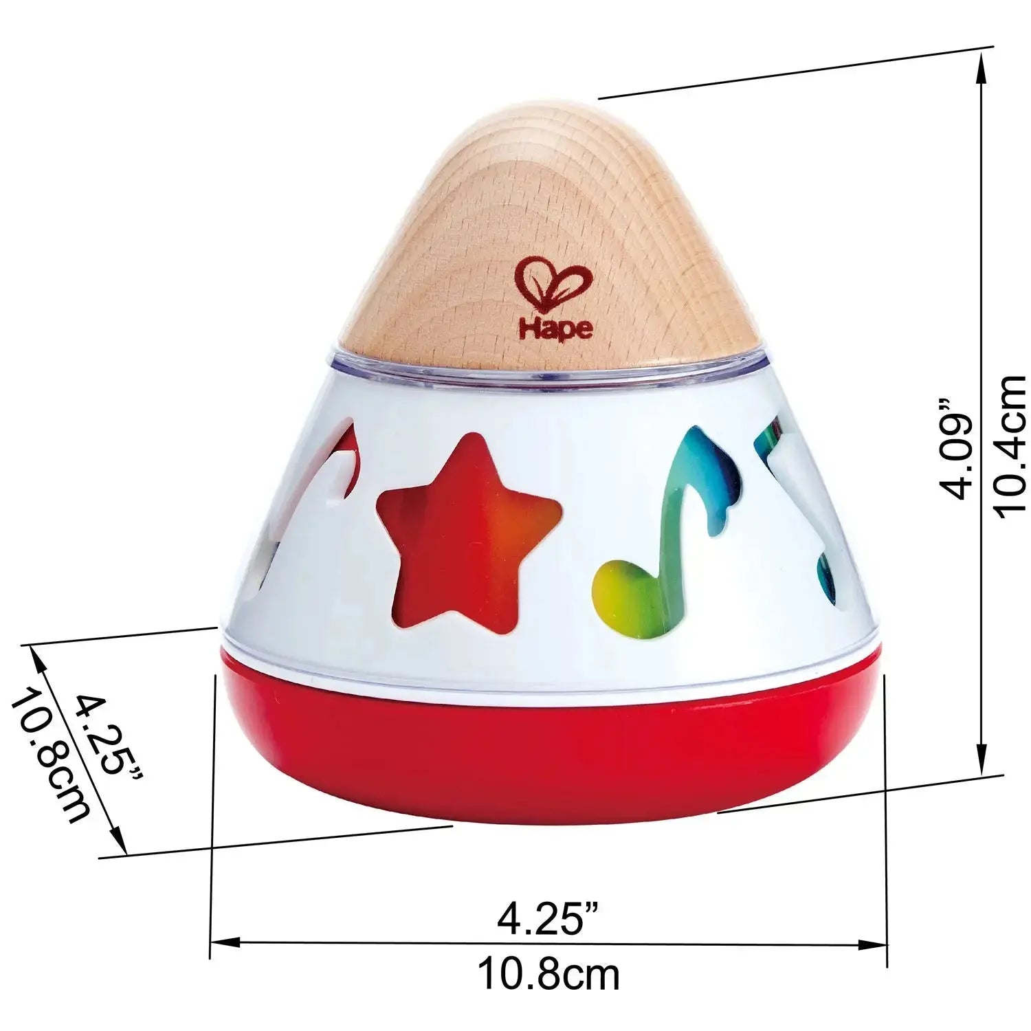 Caixa de Música Giratória Brinquedo Sensorial de Madeira com Design Alemão – Hape