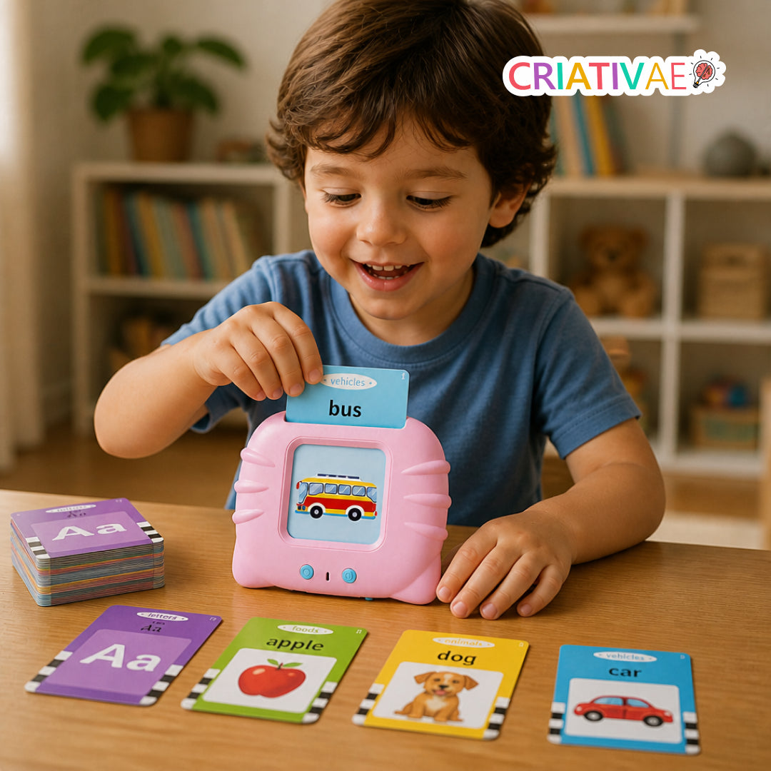 Card Kids - Cards Falantes Educacionais para Desenvolvimento Cognitivo e Linguístico - 224 palavras