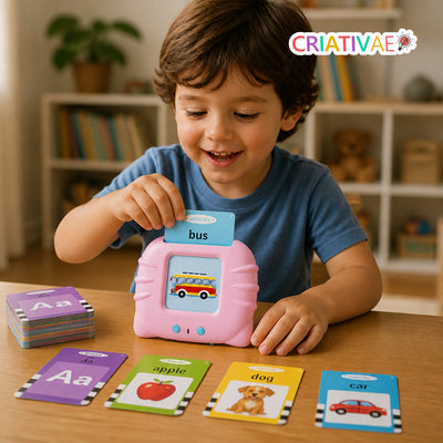 Card Kids - Cards Falantes Educacionais para Desenvolvimento Cognitivo e Linguístico - 224 palavras
