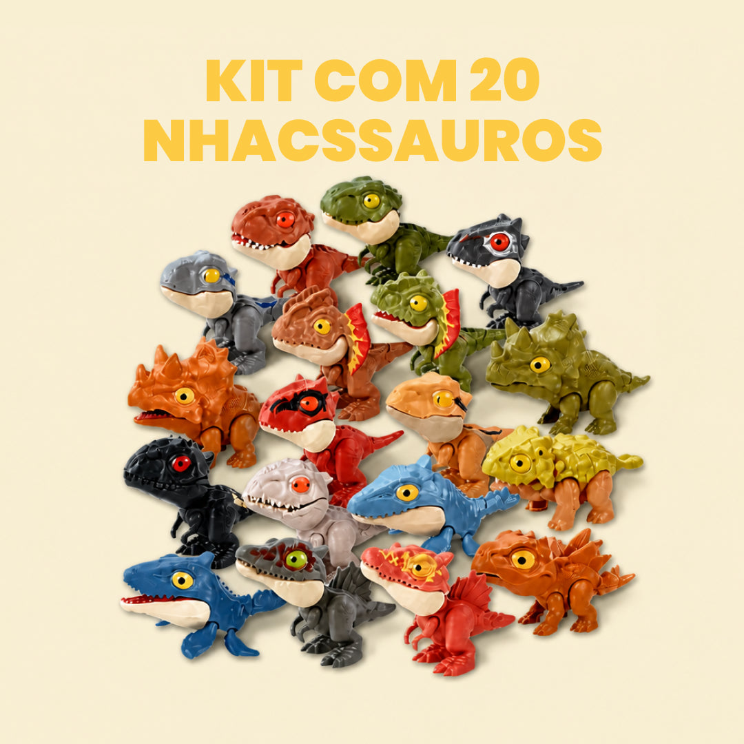 Kit Nhacssauros Criativaê - Kit Dinossauros de Brinquedo Anti-stress