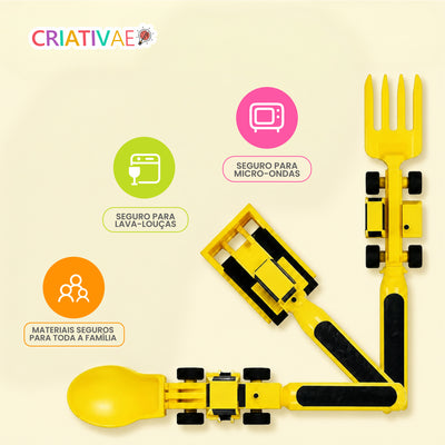 Kit Tratolher Criativaê - Prato e Talheres Interativos