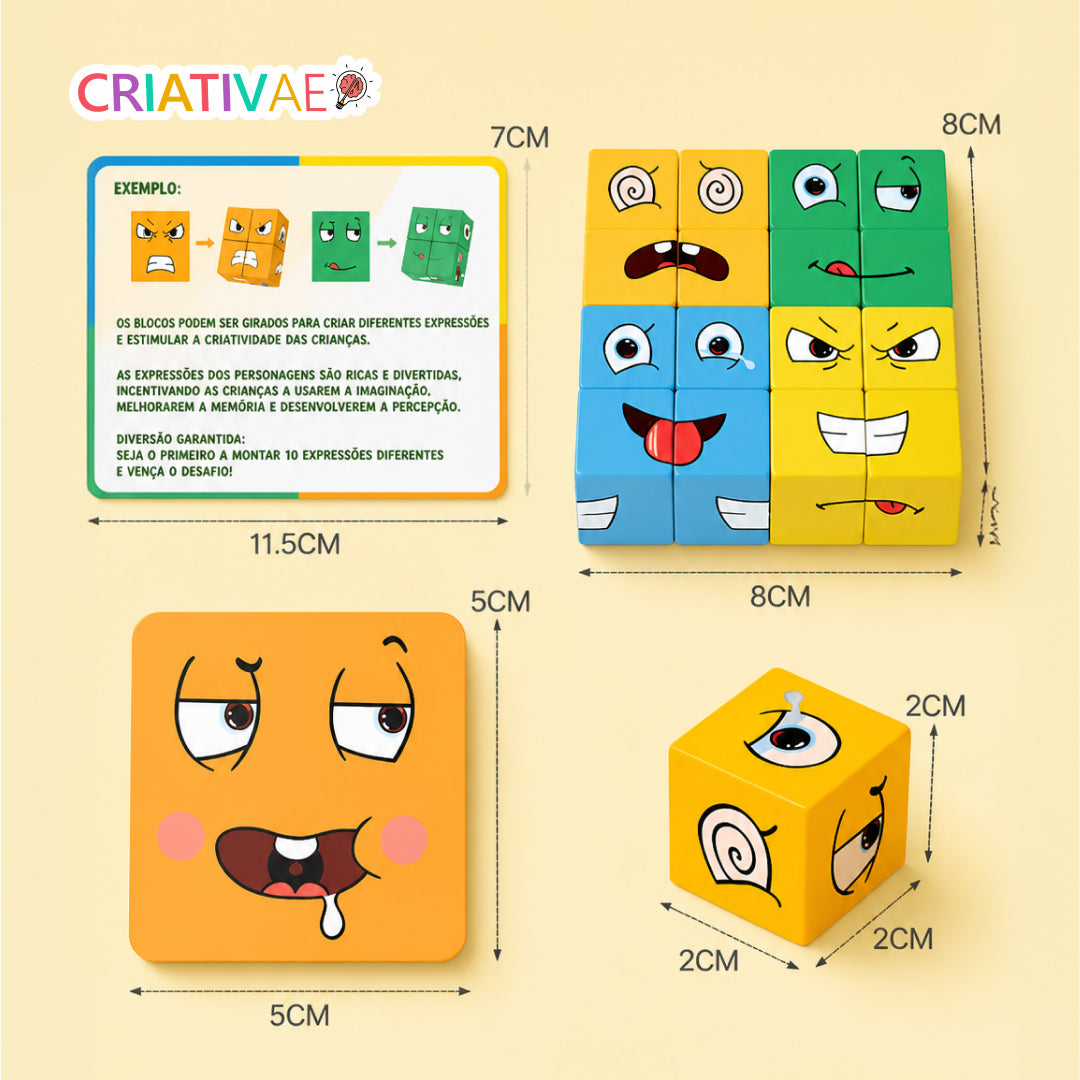 Expressadinho Criativaê - Jogo Educativo de Expressões Faciais e Emoções