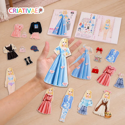 Styldoll Criativaê - Nova Boneca Fashionista com Roupas Magnéticas