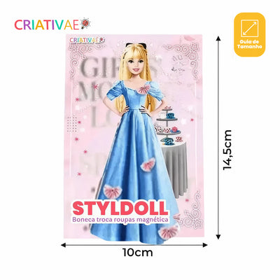 Styldoll Criativaê - Nova Boneca Fashionista com Roupas Magnéticas