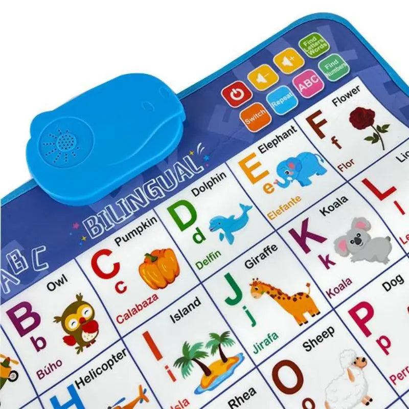 Pôster Interativo Bilíngue Inglês e Espanhol – Brinquedo Educativo Musical para Crianças | CRIATIVAE