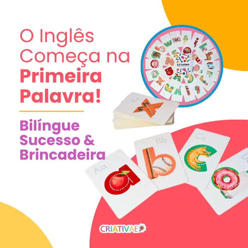 Kit de Alfabetização Rápida Lit Letters - Aprender a Ler em 30 Dias com Cartões Mnemônicos e Fonética | CRIATIVAE
