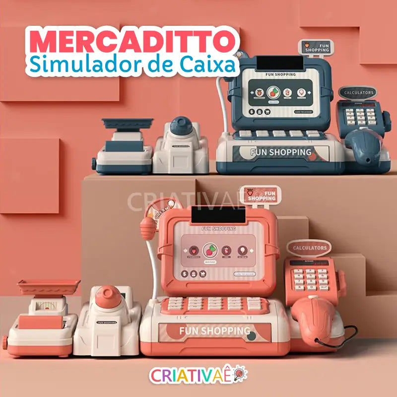 Mercaditto - Caixa de Supermercado de Brinquedo