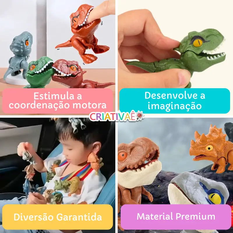 Kit Nhacssauros Premium - Kit Dinossauros de Brinquedo Anti-stress