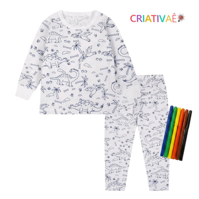 Pijama Mágico Lavável para Colorir Criativaê