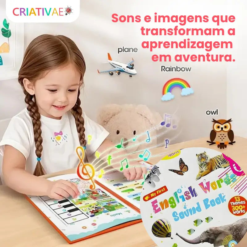 Primeiras Palavras em Inglês – Livro Sonoro Interativo | CRIATIVAE