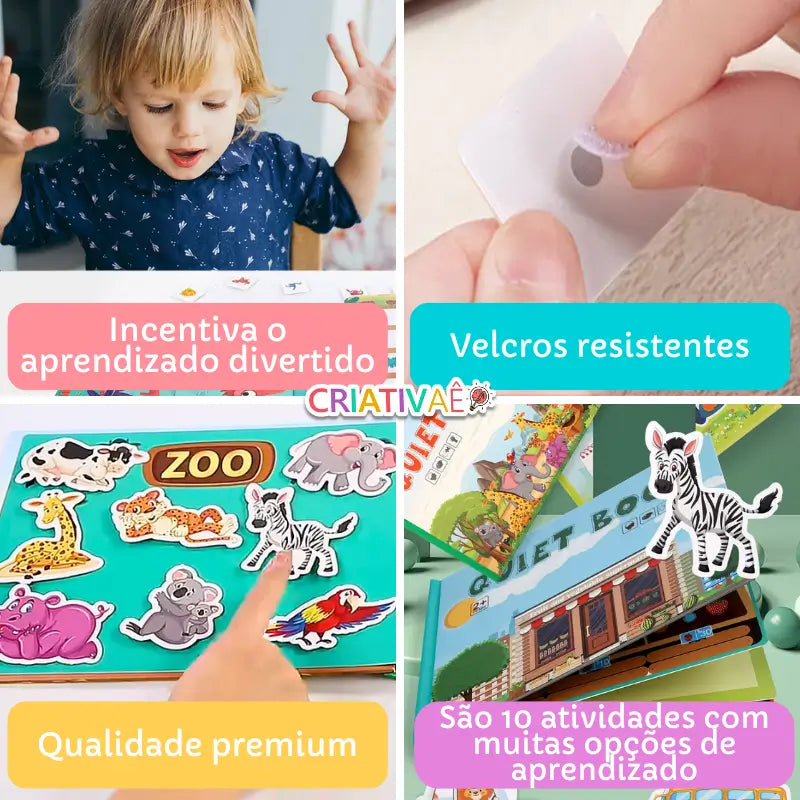 Livro Interativo Montessori Educação Infantil Criativaê QuietBook