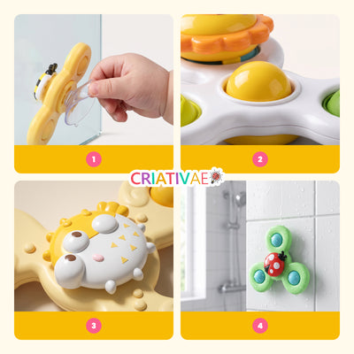Spin Pop Criativaê - KIT de Brinquedos Giratórios Interativos