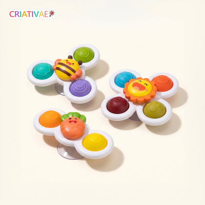 Spin Pop Criativaê - KIT de Brinquedos Giratórios Interativos