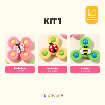 Spin Pop Criativaê - KIT de Brinquedos Giratórios Interativos