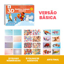 Kit 3D de Colagem Geométrica – Brinquedo Educativo Criativo para Crianças 3+ | CRIATIVAE