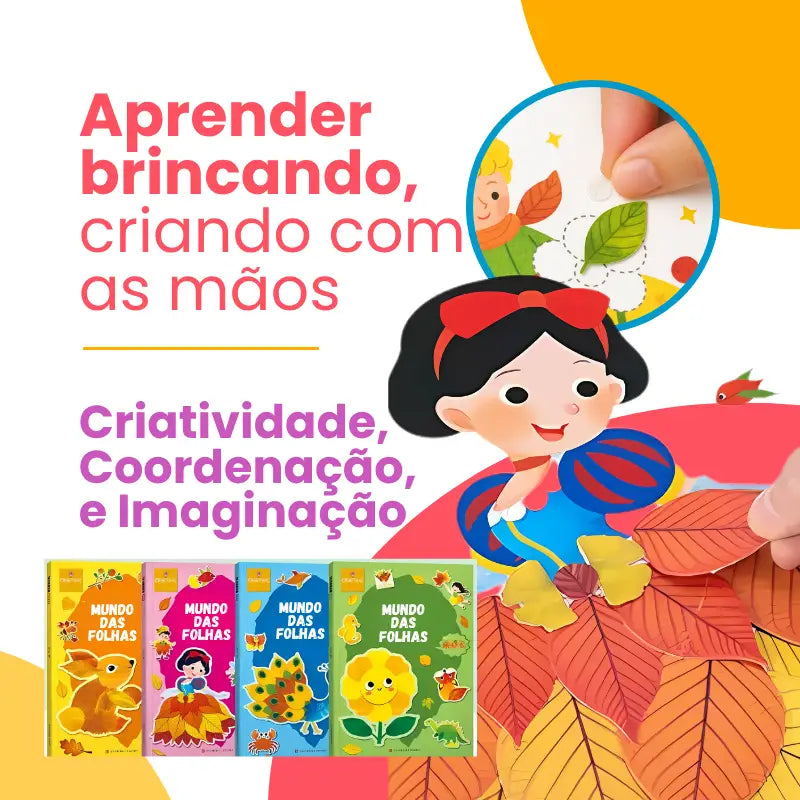 Mundo das Folhas – Kit de Pintura 3D com Folhas Criativas | CRIATIVAE