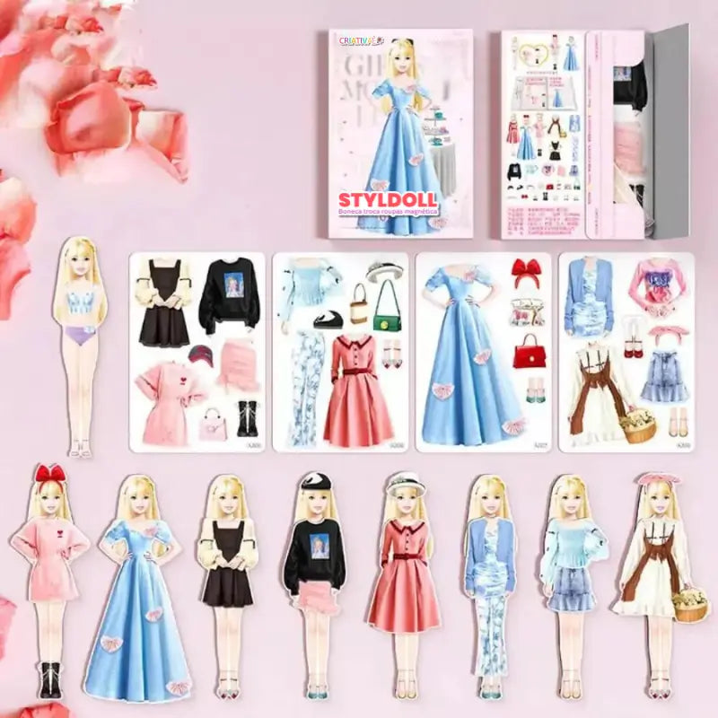 Styldoll - Nova Boneca Fashionista com Roupas Magnéticas