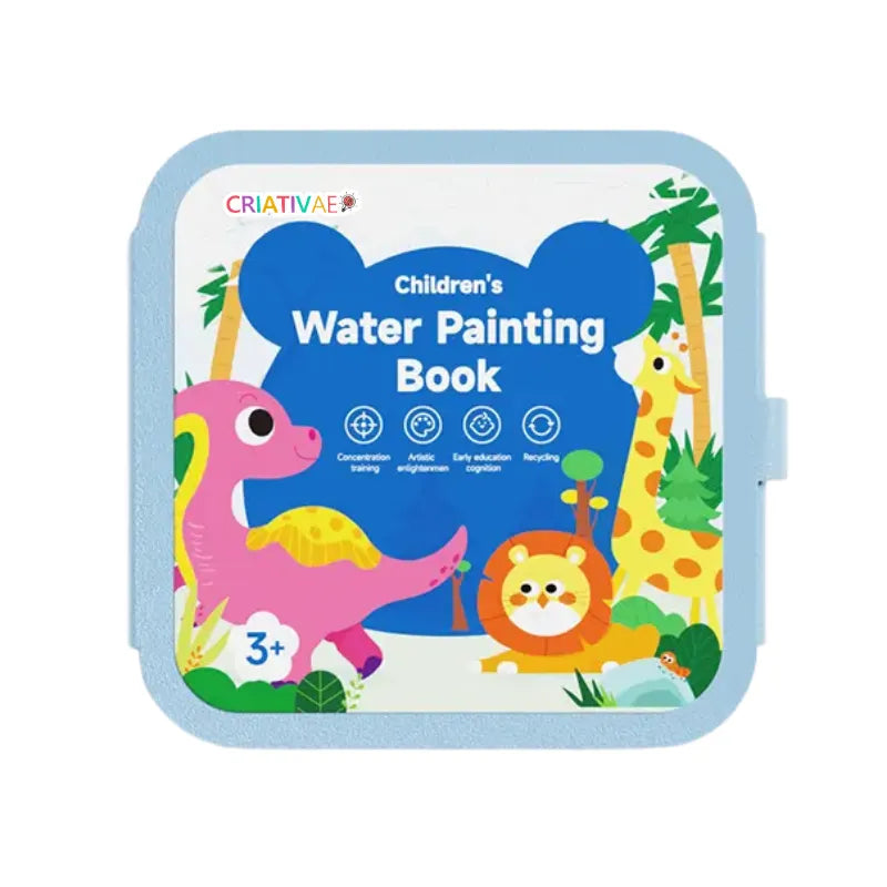 Livro de Pintura Mágica com Água Reutilizável – Doodle Books Educativos Bilíngues | CRIATIVAE