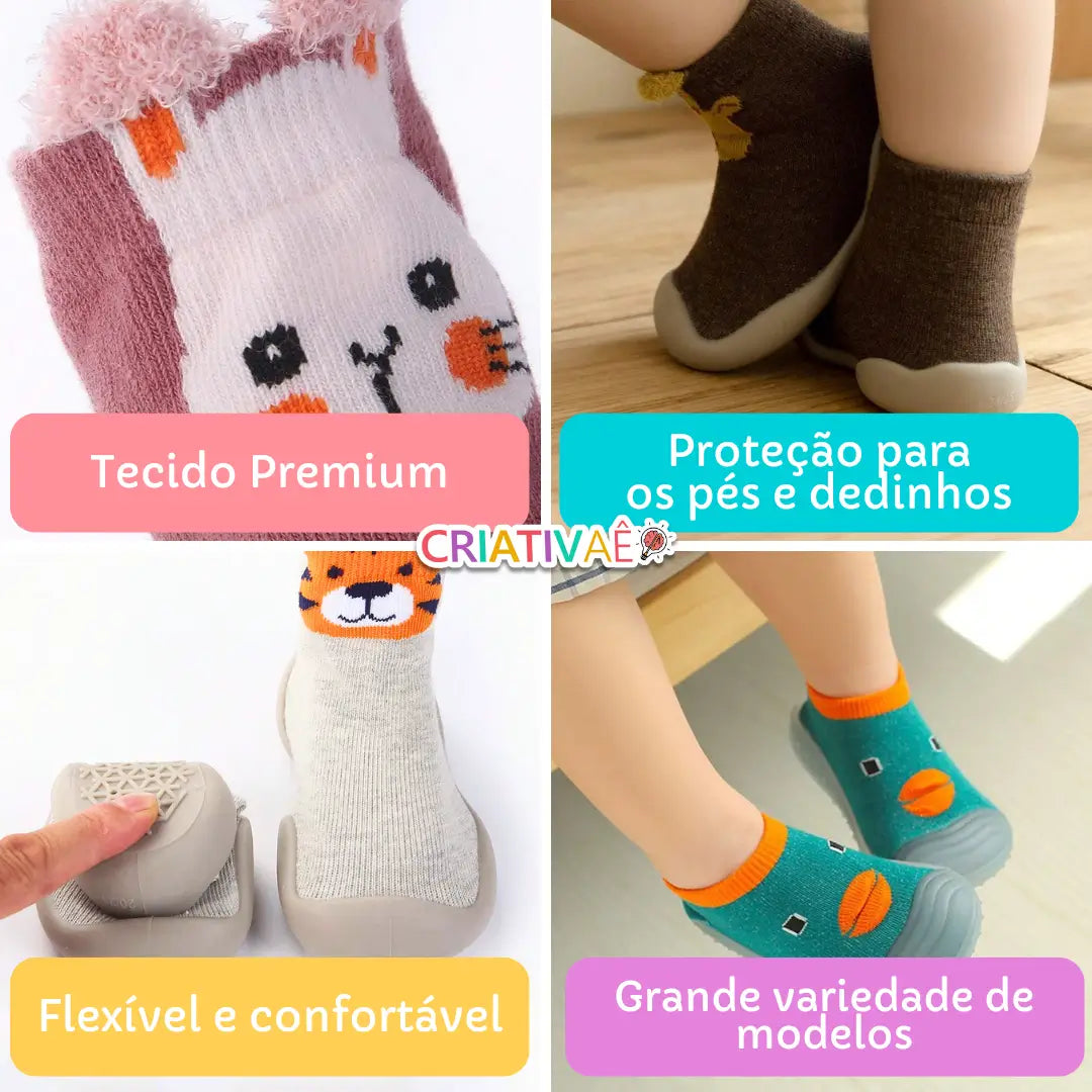 Animashoes - Sapatinho de Animais com Sola de Silicone Animashoes - Sapatinho de Animais com Sola de Silicone Criativaê 