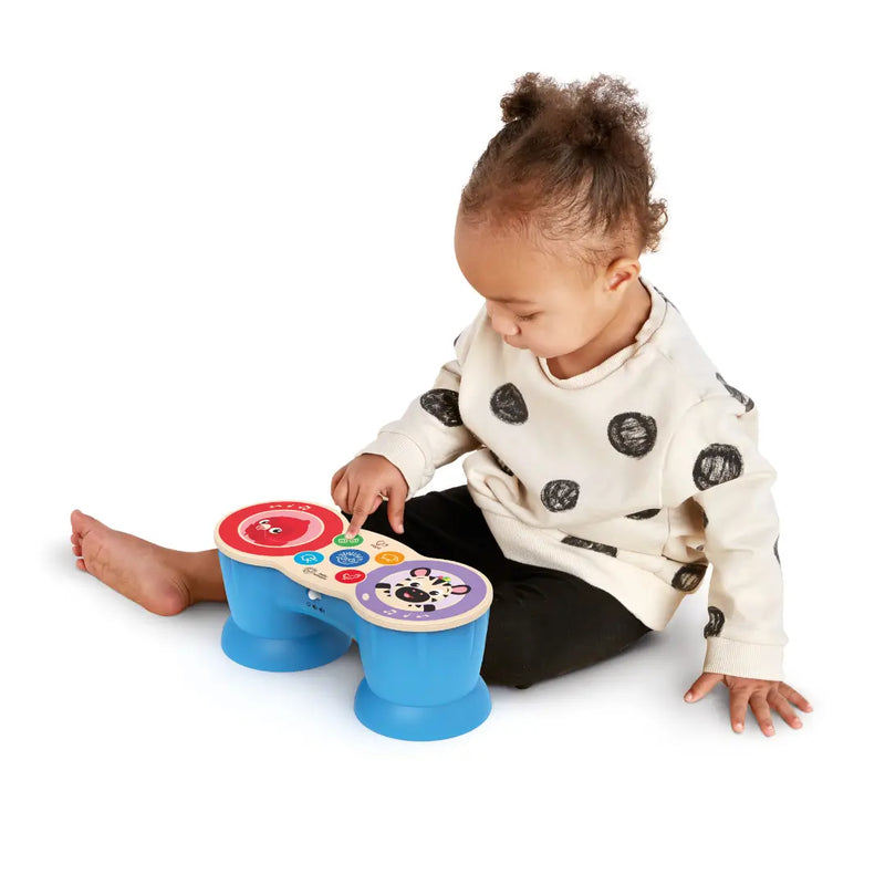 Bongo Musical Infantil de Madeira Premium com Tecnologia Magic Touch Luzes e Melodias – Hape