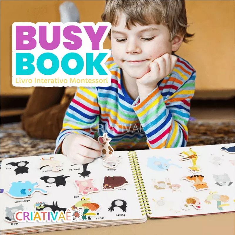 Busy Book - Livro Interativo Montessori + Brinde Exclusivo 3+ Criativaê 