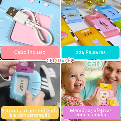 Card Kids - Cards Falantes Educacionais para Desenvolvimento Cognitivo e Linguístico - 224 palavras Card Kids - Cards Falantes Educacionais para Desenvolvimento Cognitivo e Linguístico - 224 palavras Criativaê 