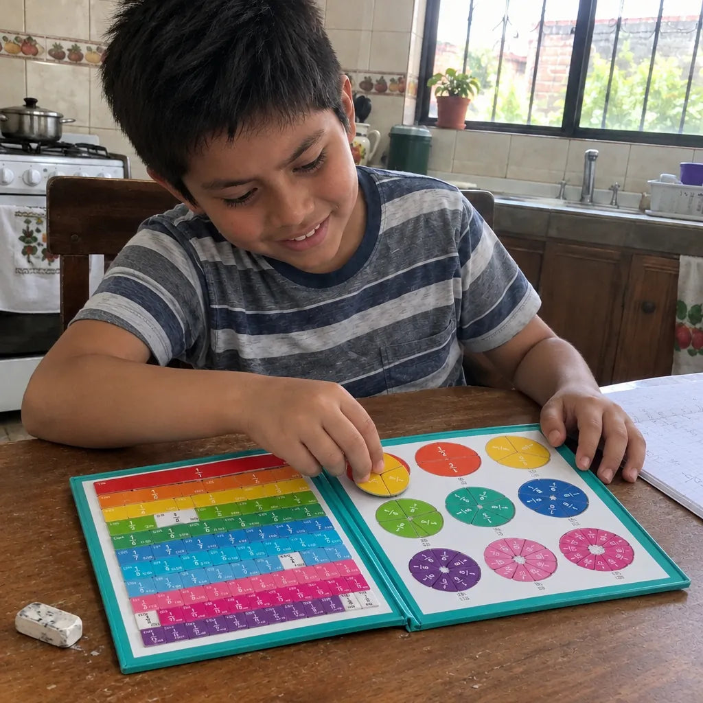 Depois — Fraciona Criativaê™ — Kit Didático Magnético com 102 Peças para Aprender Frações na Prática