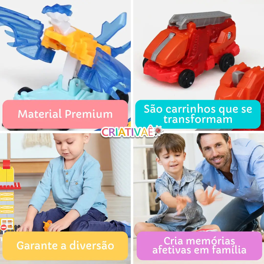 Kit 3 Flip Formers - Carrinhos Transformers Animais Kit 3 Flip Formers - Carrinhos Transformers Animais Criativaê 