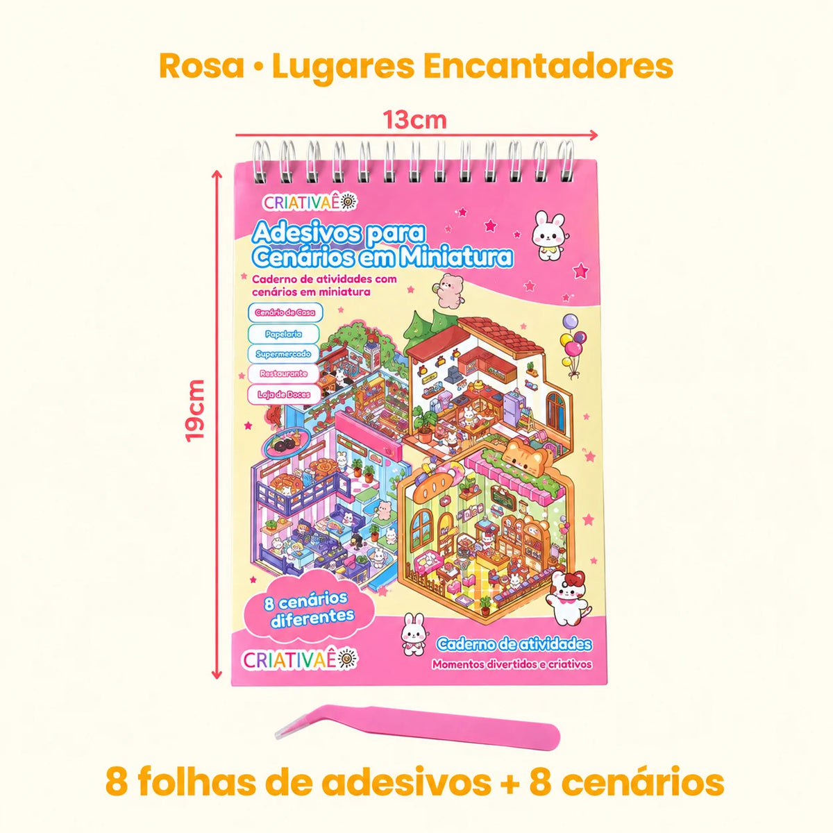 Minimundo Criativaê – Cenários 3D para Completar com Mais de 200 Adesivos