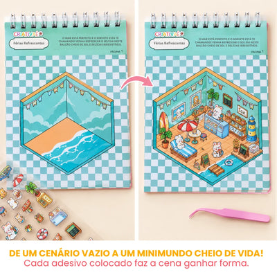 Minimundo Criativaê – Cenários 3D para Completar com Mais de 200 Adesivos