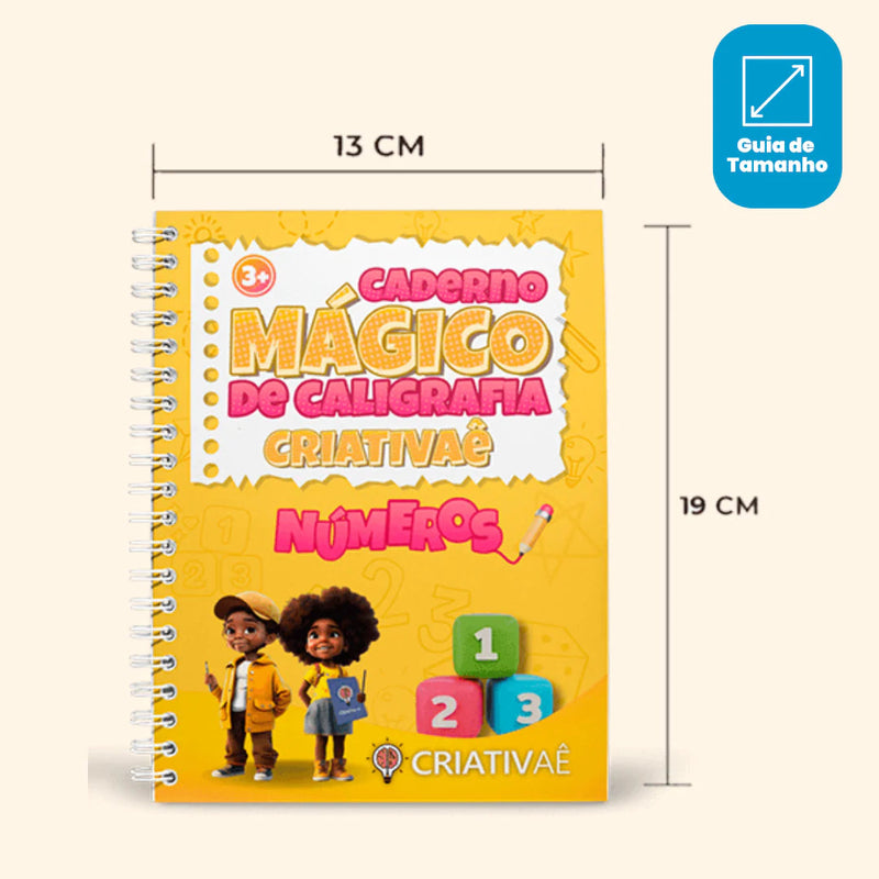 Novo KIT com 4 Cadernos de Caligrafia Mágicos Criativaê (Lançamento em Português) 3+ Criativaê 