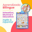 Pôster Interativo Bilíngue Inglês e Espanhol – Brinquedo Educativo Musical para Crianças | CRIATIVAE