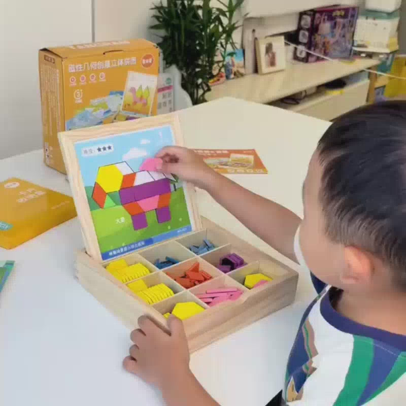 Carregar vídeo: Tangram Magnético Educativo para Crianças – Brinquedo de Montar e Aprender | CRIATIVAE