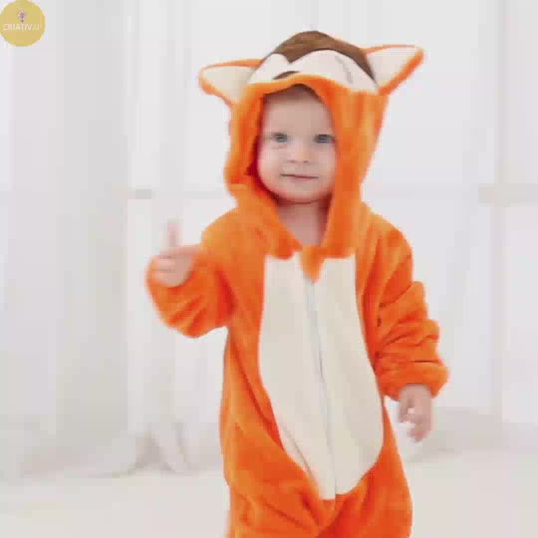 Carregar vídeo: Macacão Baby Bichinhos Criativaê - Tecido Premium Resistente e Antialérgico