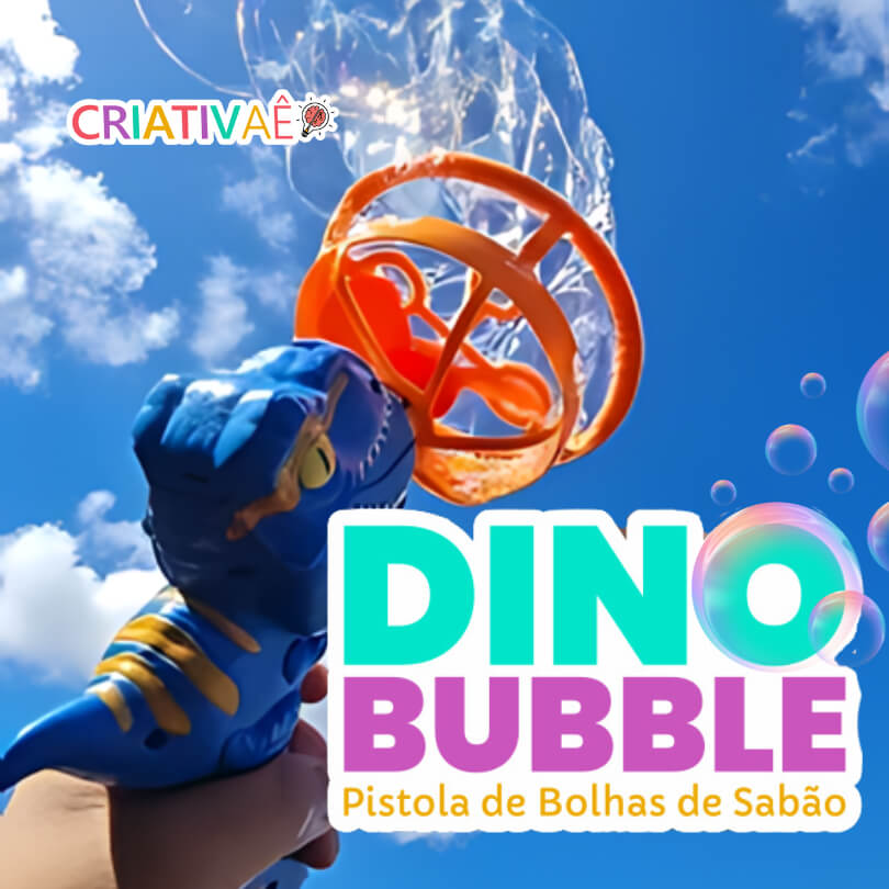 Carregar vídeo: Dino Bubble Criativaê - Lançador Mágico de Bolhas Gigantes de Sabão