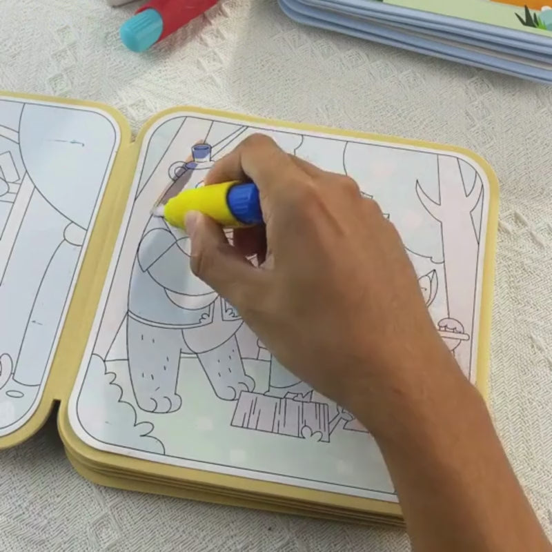 Carregar vídeo: Livro de Pintura Mágica com Água Reutilizável – Doodle Books Educativos Bilíngues | CRIATIVAE