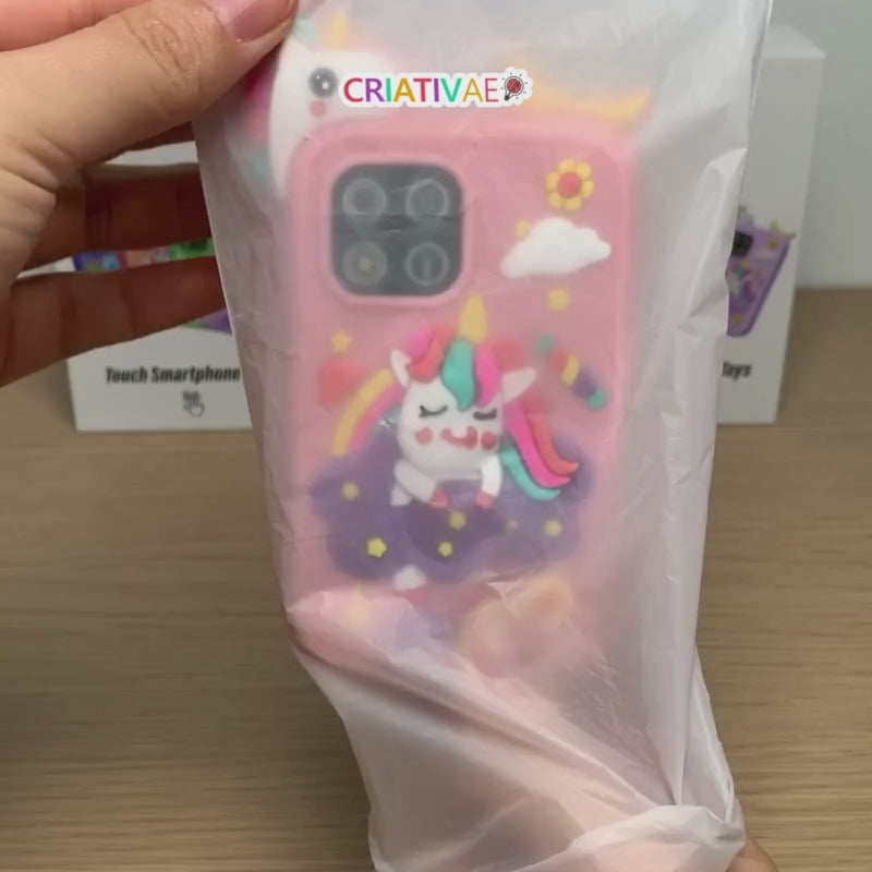 Carregar vídeo: Smartphone Infantil Educativo – Dispositivo Seguro com Jogos, Câmera e Aprendizado ABC | CRIATIVAE