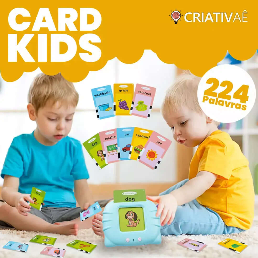 Carregar vídeo: Card Kids - Cards Falantes Educacionais para Desenvolvimento Cognitivo e Linguístico - 224 palavras