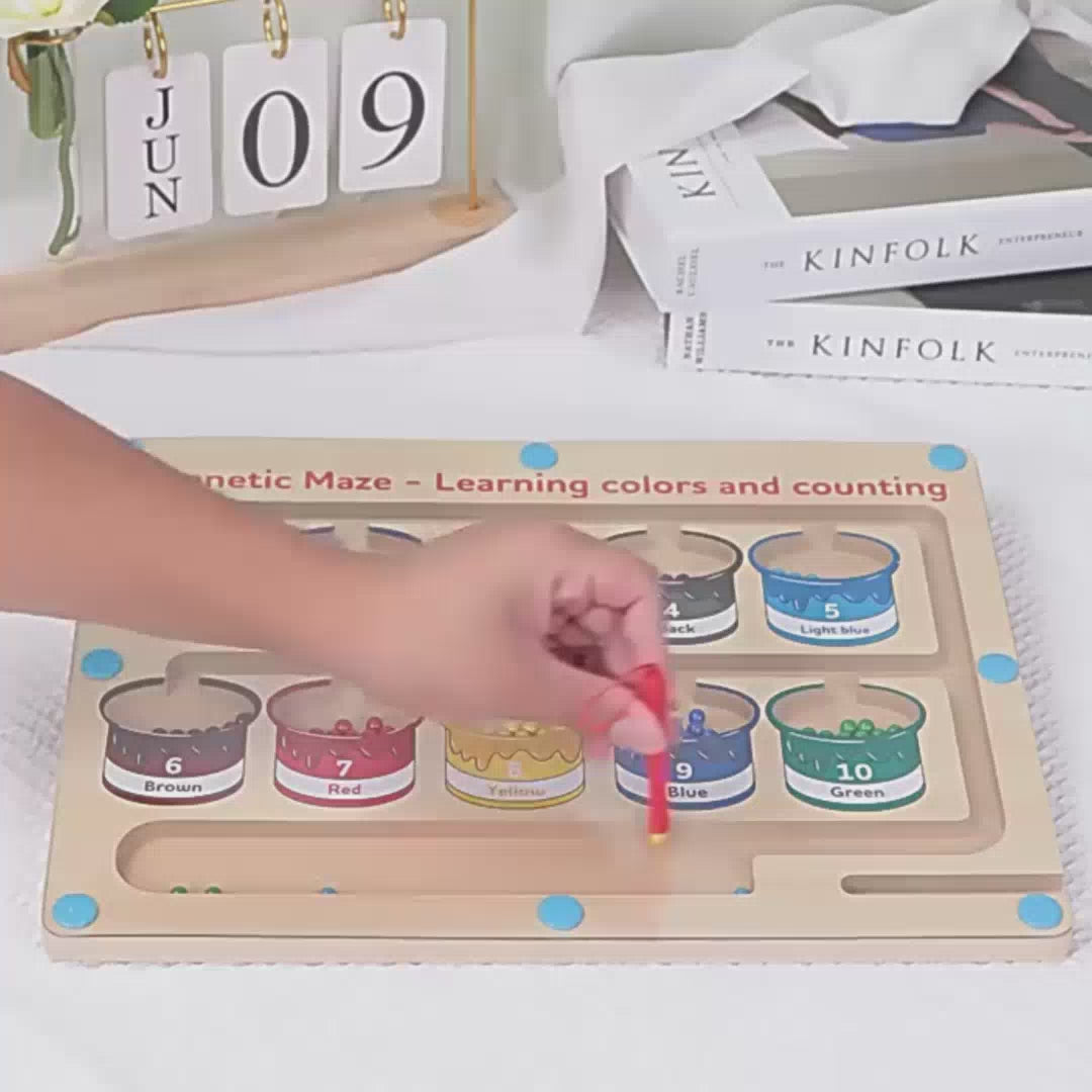 Carregar vídeo: ColorMag Tabuleiro - Brinquedo Montessori Treinamento Motor Fino