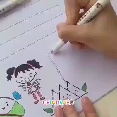 Kanettis - Kit de Canetinhas com Desenhos Estilo Rolo Carimbo